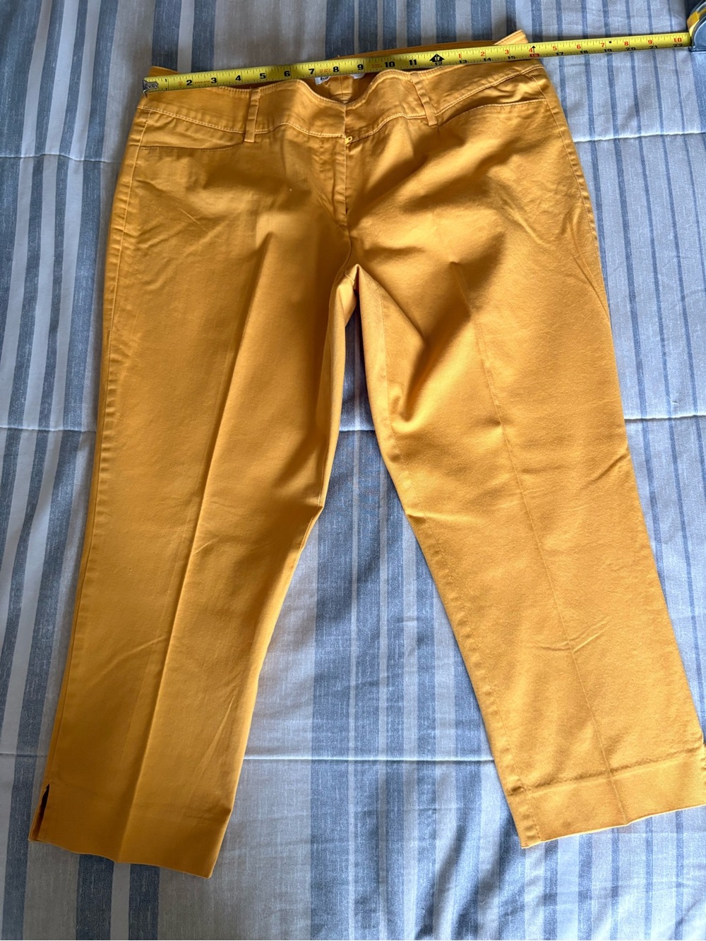 Women's Mustard Capris Pants